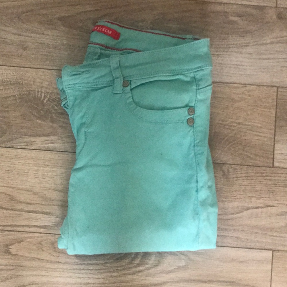 Mint green jeans